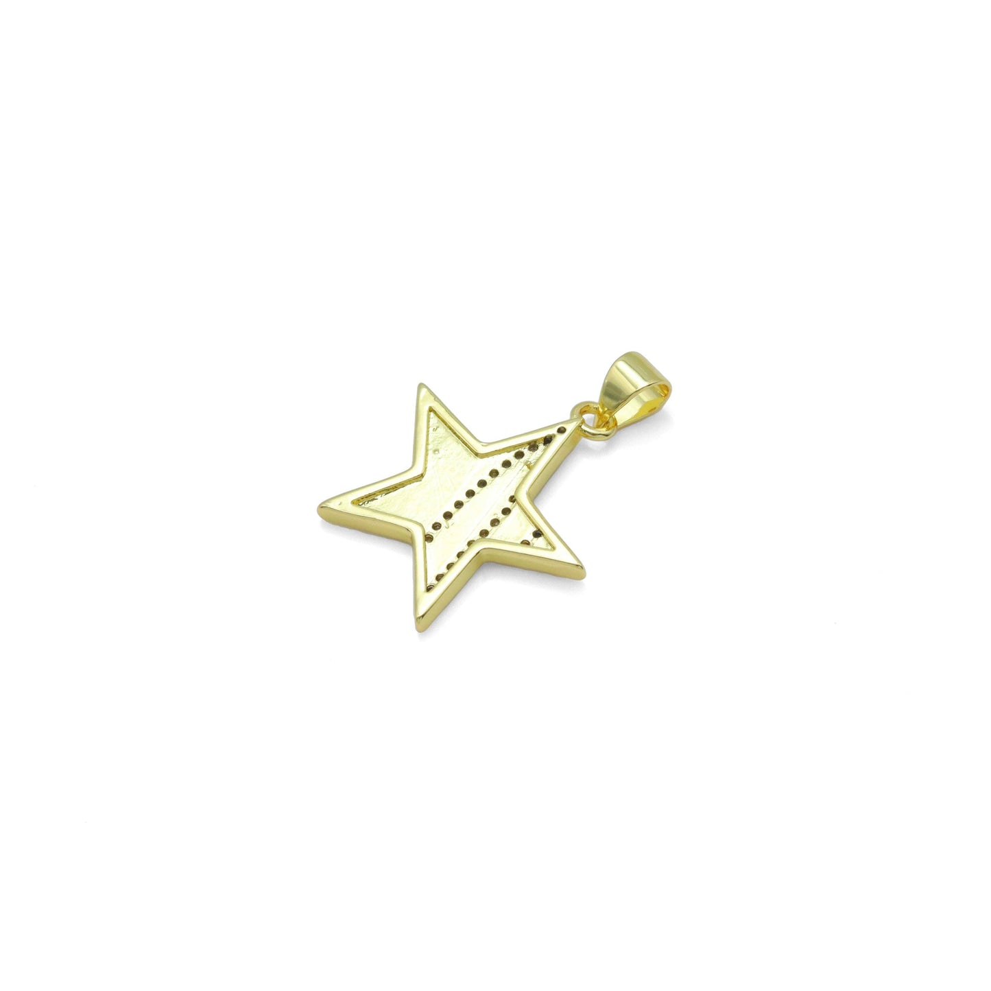 American Flag Five Point Star Charm Pendant, Sku#LK977