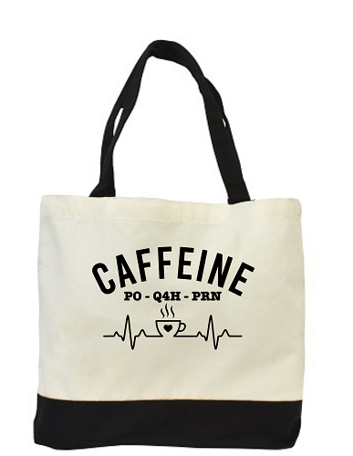 "Caffeine" Canvas Tote Bag
