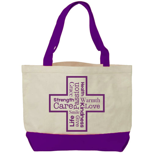 Canvas "Cross " Tote Bag