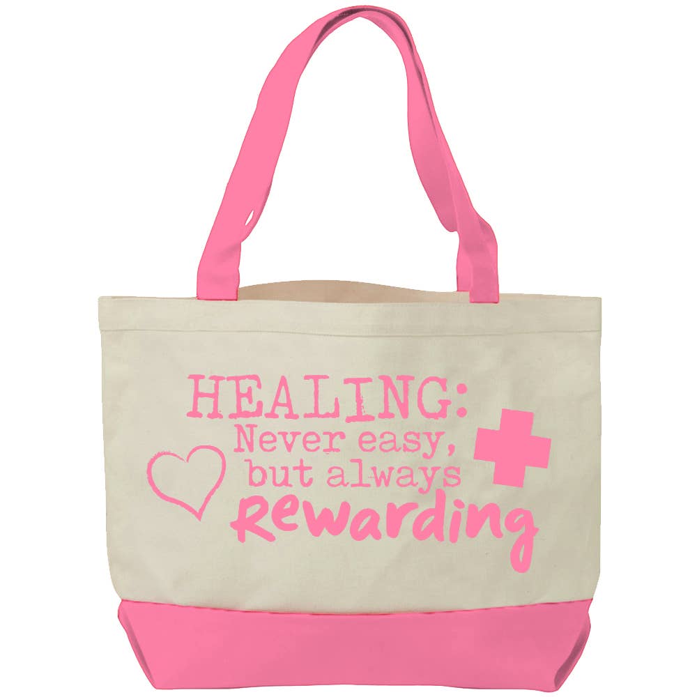 Canvas "Healing" Tote Bag