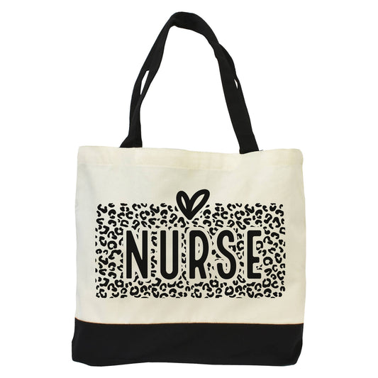 Nurse Leopard Canvas Tote Bag
