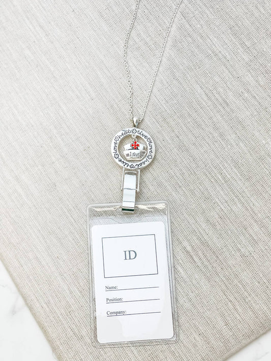 Rhinestone ID Lanyard - Nurse